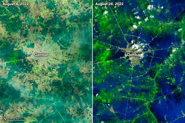 The Floods in Pakistan Satellite Images from NASA
