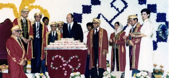 Aga Khan Cuts Birthday Cake on visit to Toronto in 1978, Simerg