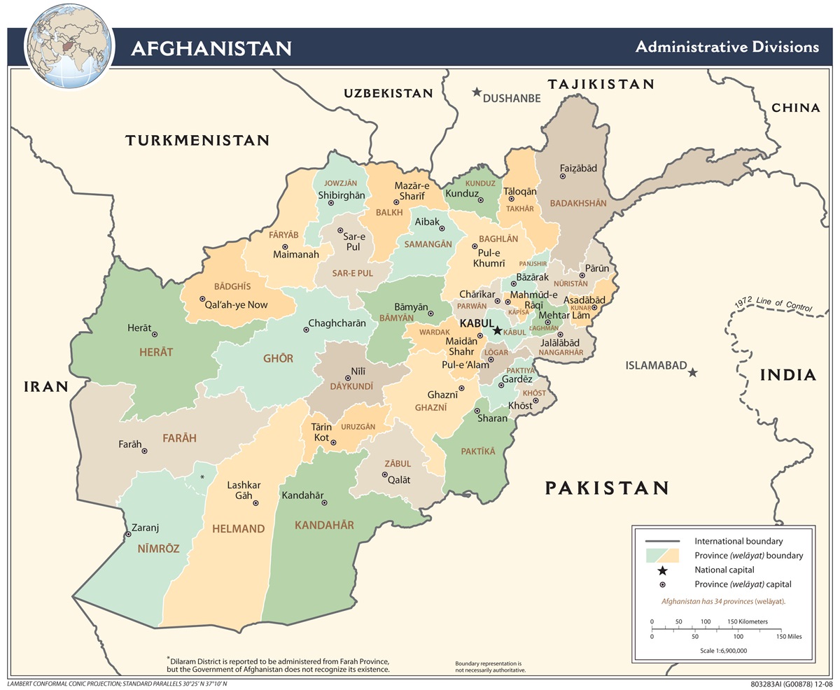 Afghanistan Map Perry-Castañeda Library Map Collection, University of Texas